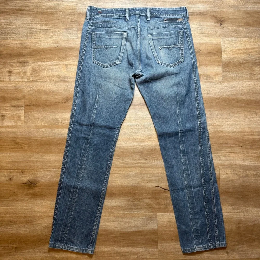 Diesel Dughan Jeans Men 30x32 Blue Slim Tapered Distressed Made in Italy‎ 0088Z